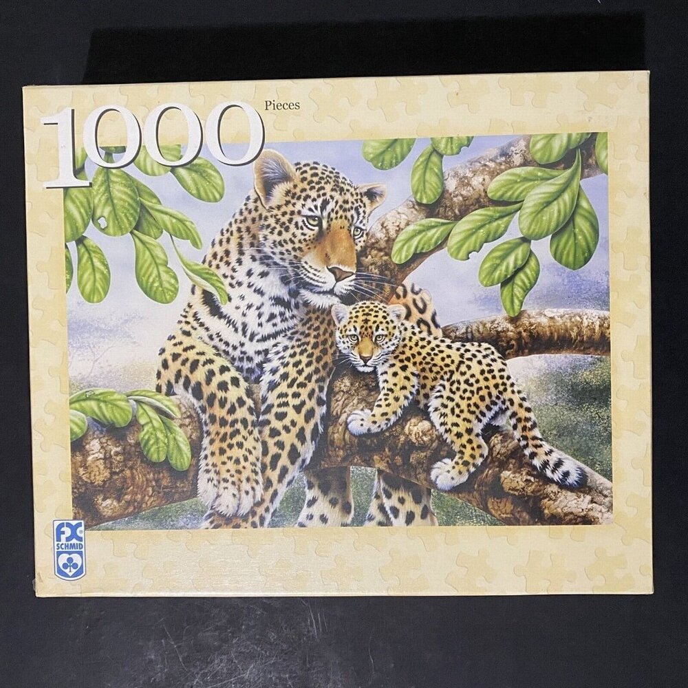 FX‎ Schmid Leopard Love 1000 Piece Jigsaw Puzzle Big Cats Animal Lover